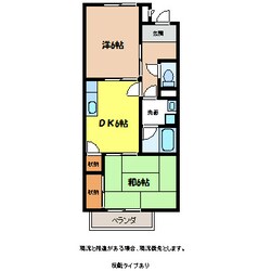 リバティーハイツＡの物件間取画像